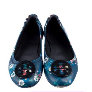 Tory Burch Minnie Travel Ballet Flats Pansy Bouquet